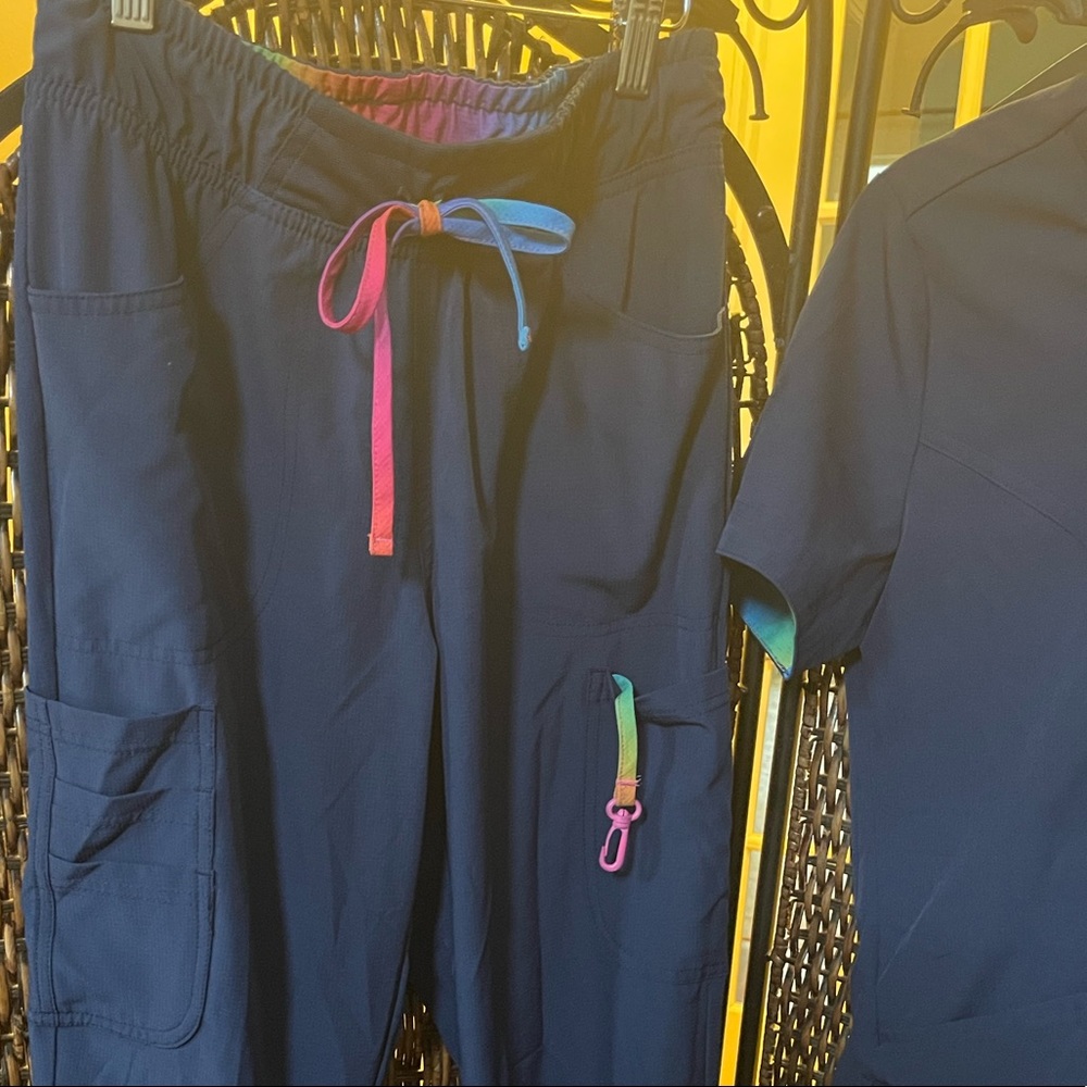 navy scrub set